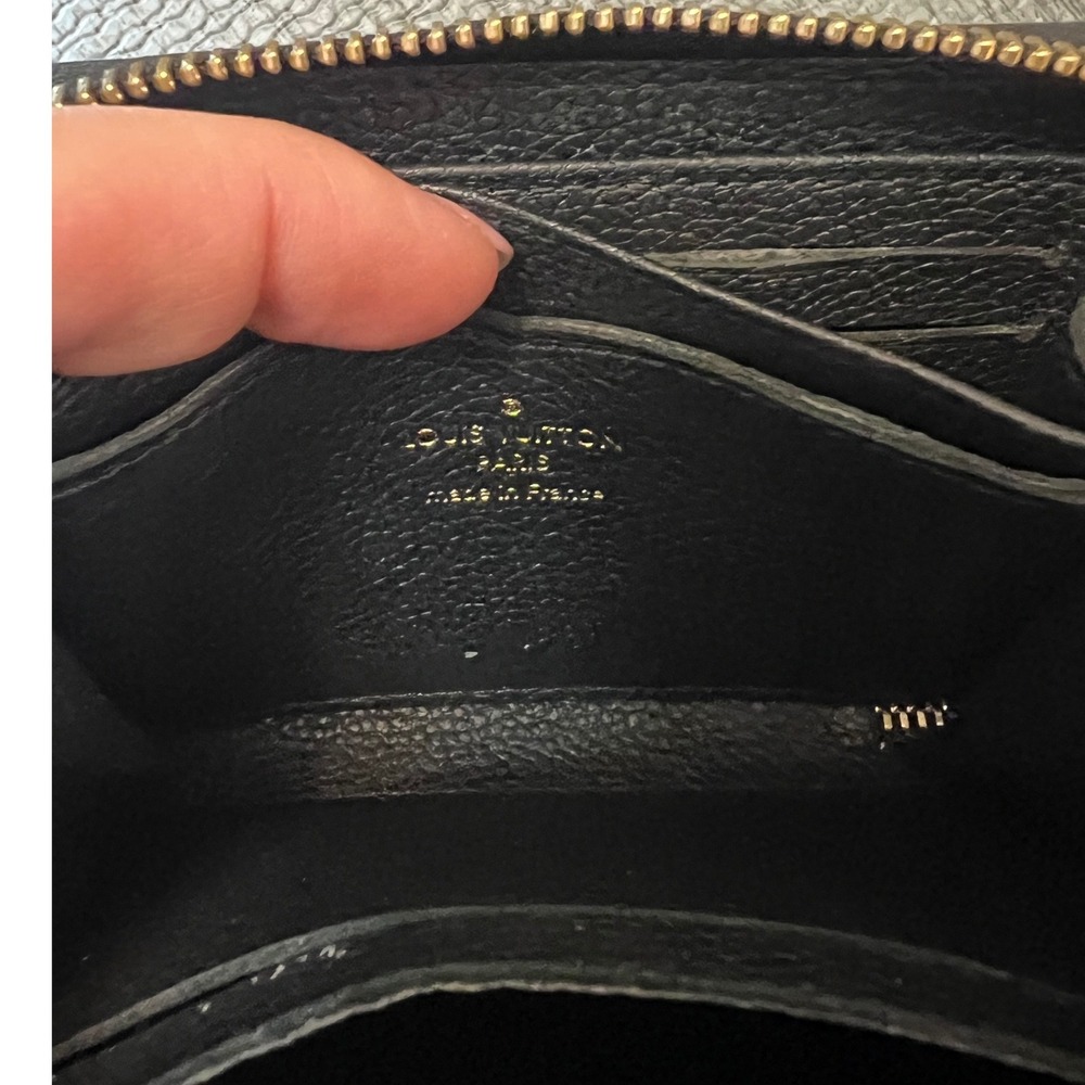 Louis Vuitton Zippy Coin Purse Monogram Empreinte Noir Black Leather Wallet - Picture 5 of 8